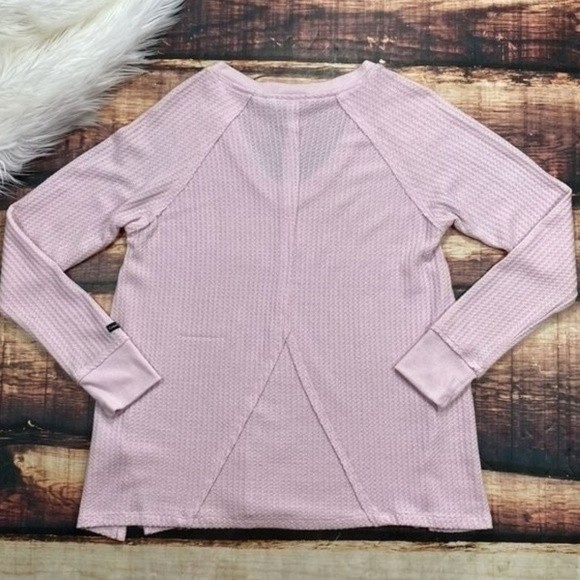 NWT Calvin Klein Pink Waffle Knit Thermal Top - Picture 4 of 16